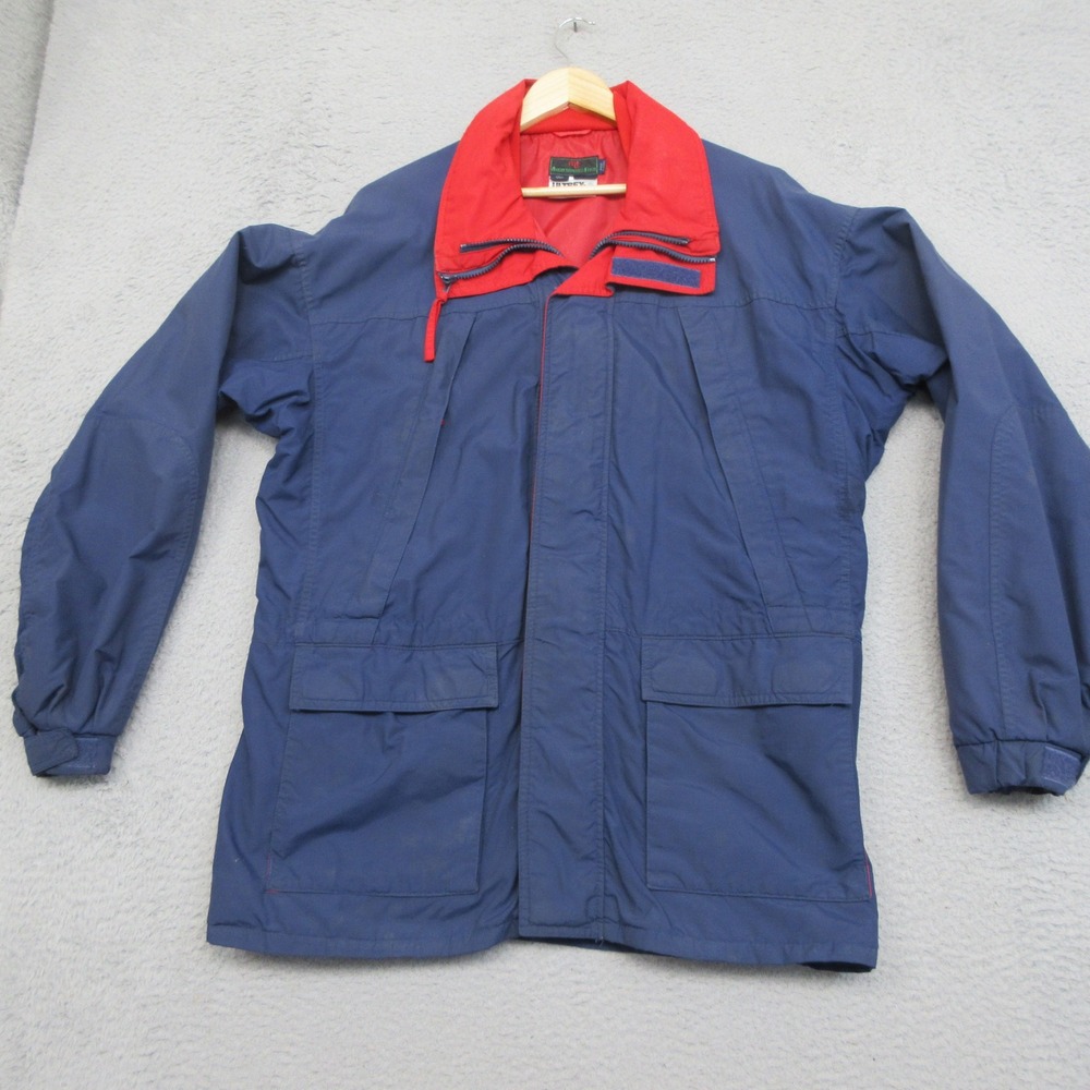 Vintage Abercrombie & Fitch Jacket Mens L ULTREX Navy Red Nylon Retro Utility